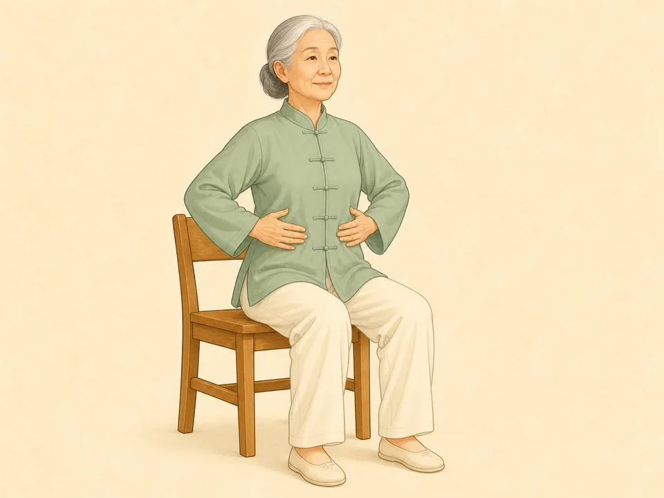 Arrive and Breathe seated tai chi move for seniors