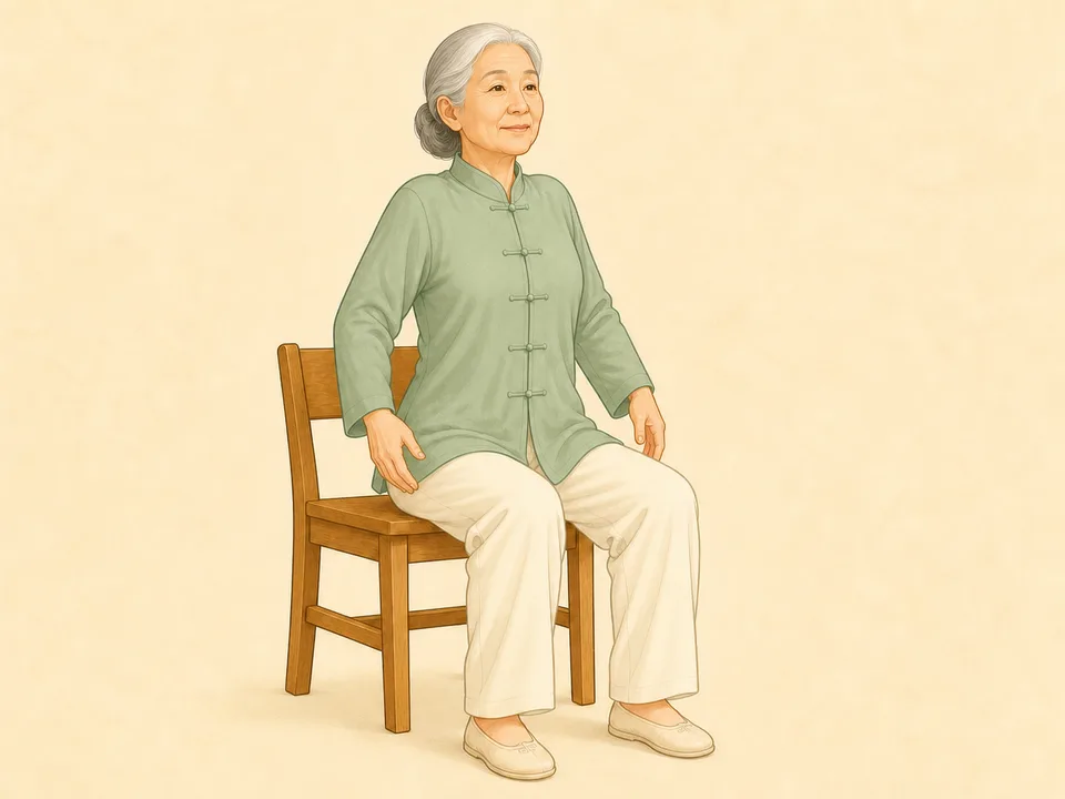 Shoulder Opening seated tai chi move for seniors