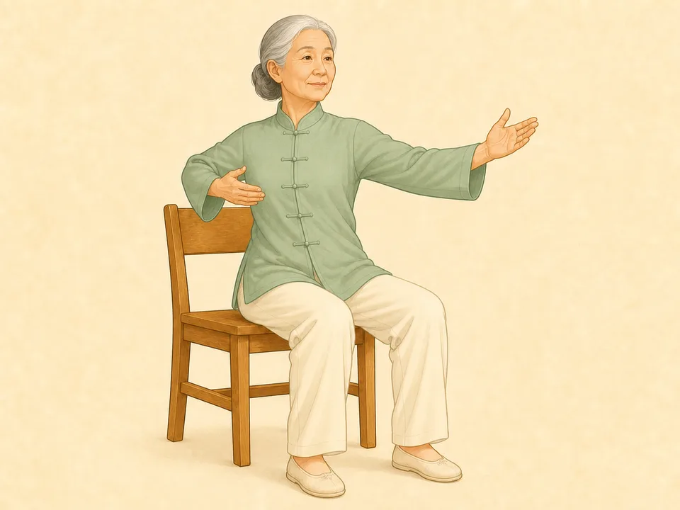 Draw the Bow seated tai chi move for seniors
