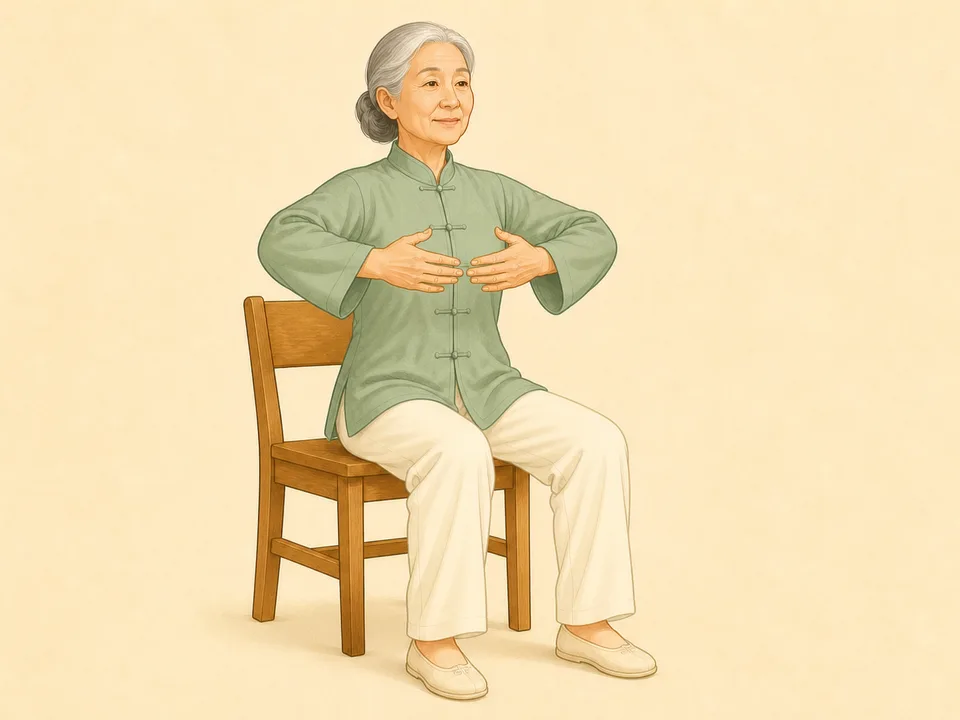 Open and Close seated tai chi move for seniors