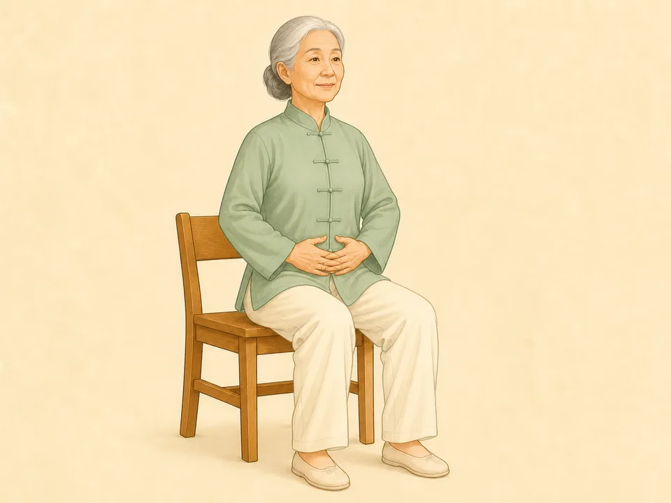 Closing Breath seated tai chi move for seniors